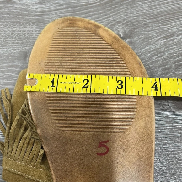 Niccolo Vacari Leather Fringe Slip On Slide Sandal Made in Italy 8 - Picture 10 of 14